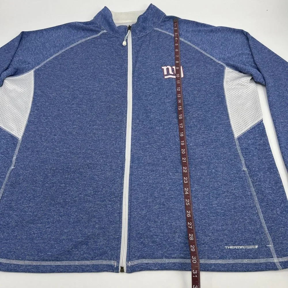 New York Giants Jacket Women's 2X Blue Majestic Full Zip Lightweight NFL - Picture 5 of 10